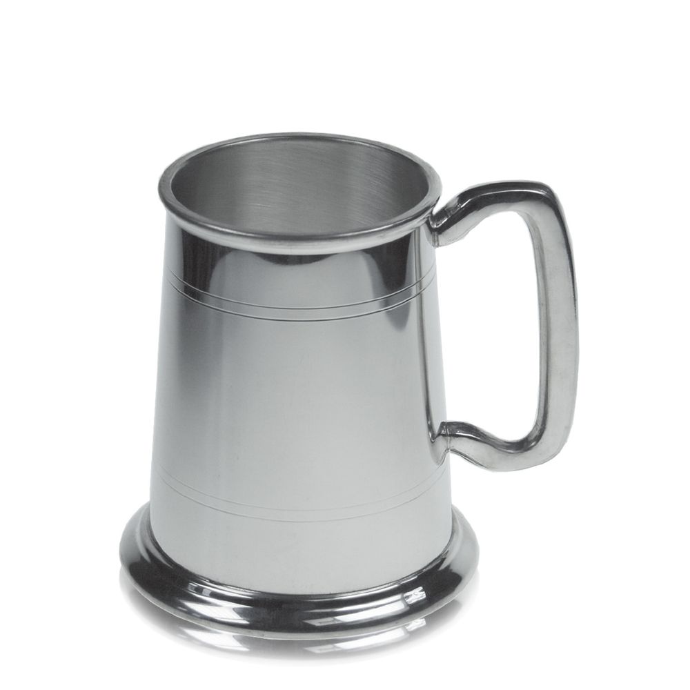 NEW Personalised 1 Pint Hallam Polished Pewter Tankard Any Message Engraved 