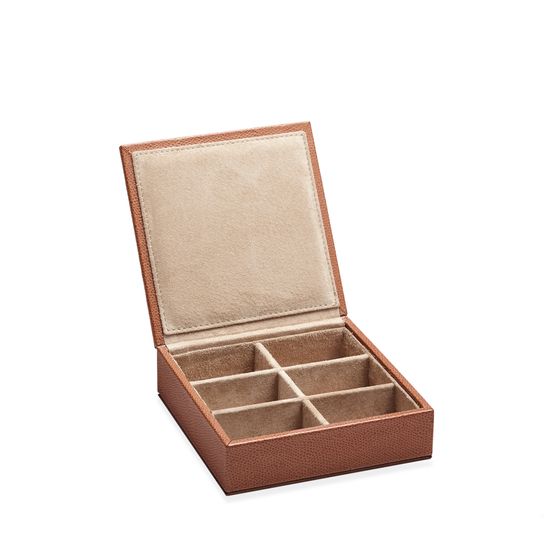 Cufflink-Box-Grained-Leather-Cognac-Side-Open-Base