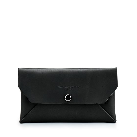 Envelope Pouch Black Bridle Leather - Thomas Lyte