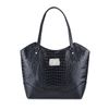 Kitty-Tote-Croc-Leather-Black-Front-Base