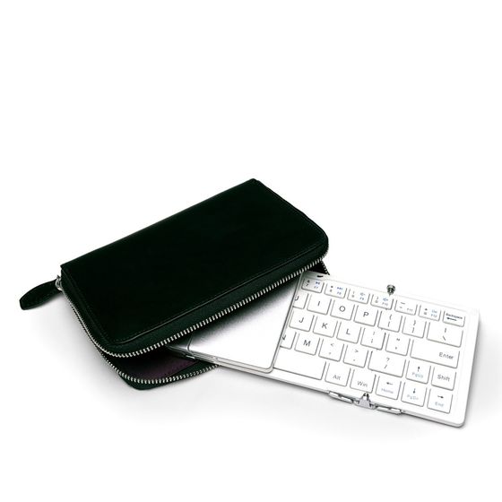 Trifold Keyboard Case Smooth Leather Black Keyboard Case Thomas Lyte